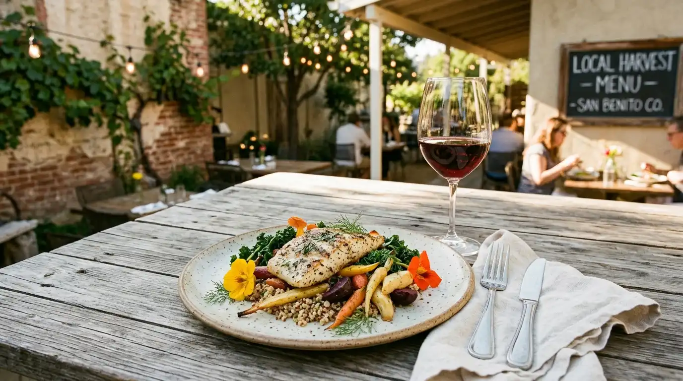 farm to table meal served outdoors