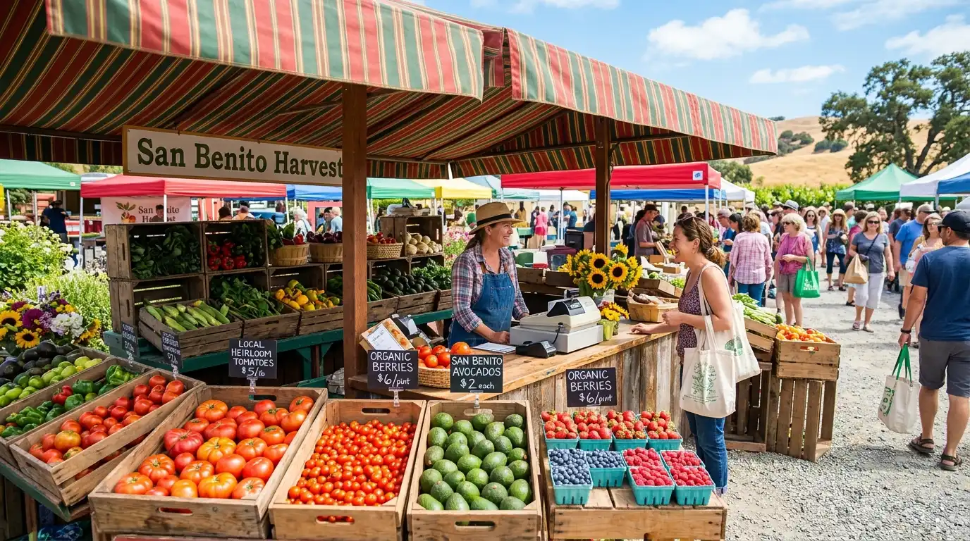 farmers market stand produce